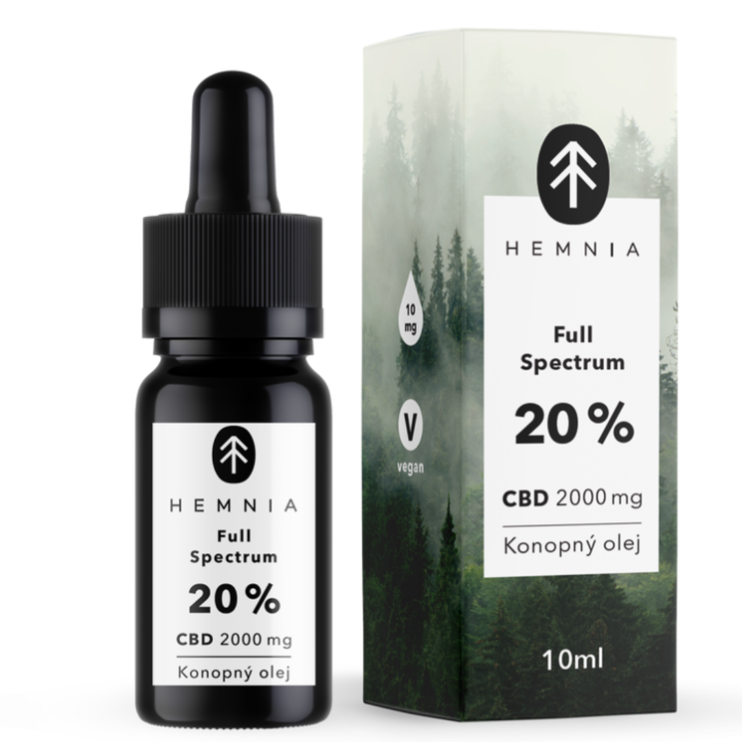 Hemnia Full Spectrum CBD Konopný olej 20% 10 ml