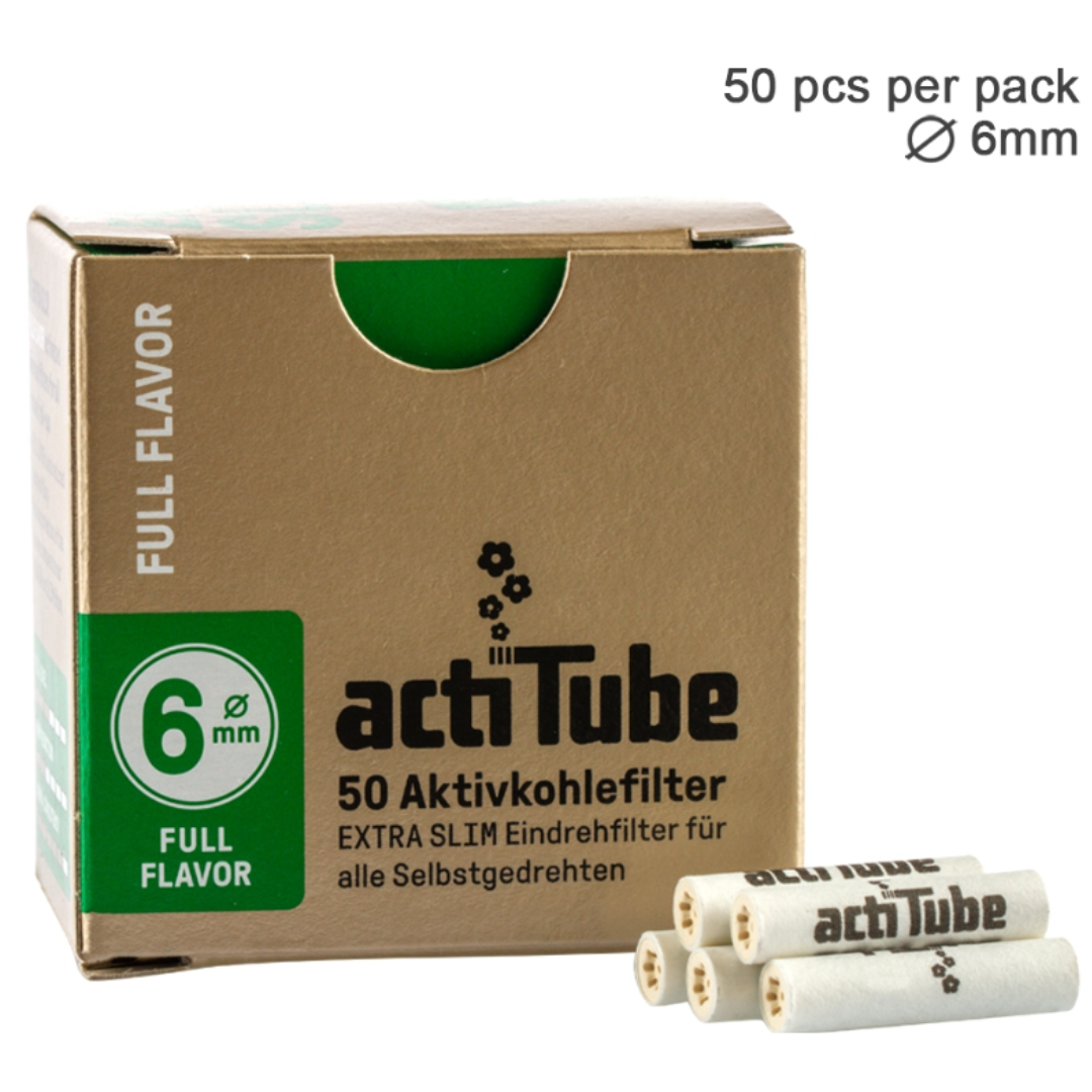 actiTube filtry s aktivním uhlím 6 mm. 50 ks
