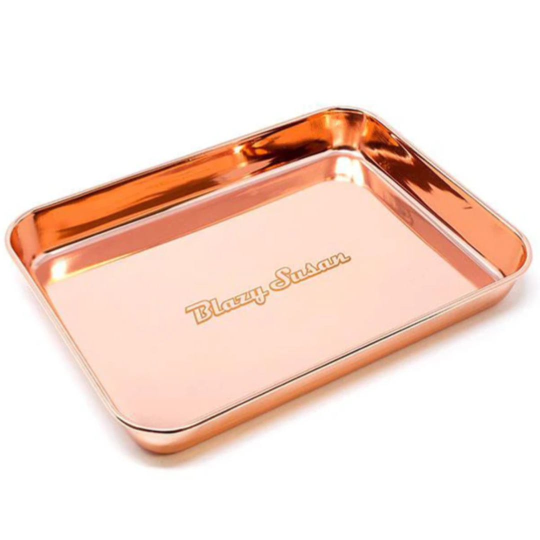 Blazy Susan vysoká nerezová podlož rose gold