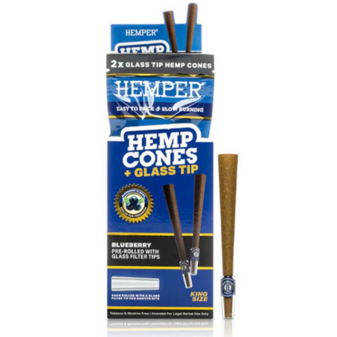 Hemper blunty se skleněným filtrem borůvka