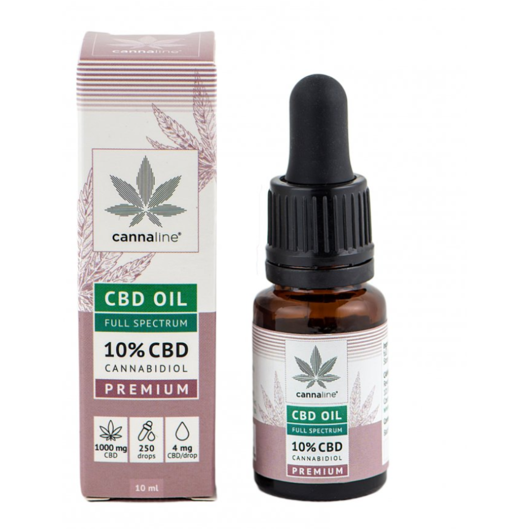 CANNALINE CBD Konopný Olej 10%. 1000 mg, 10 ml