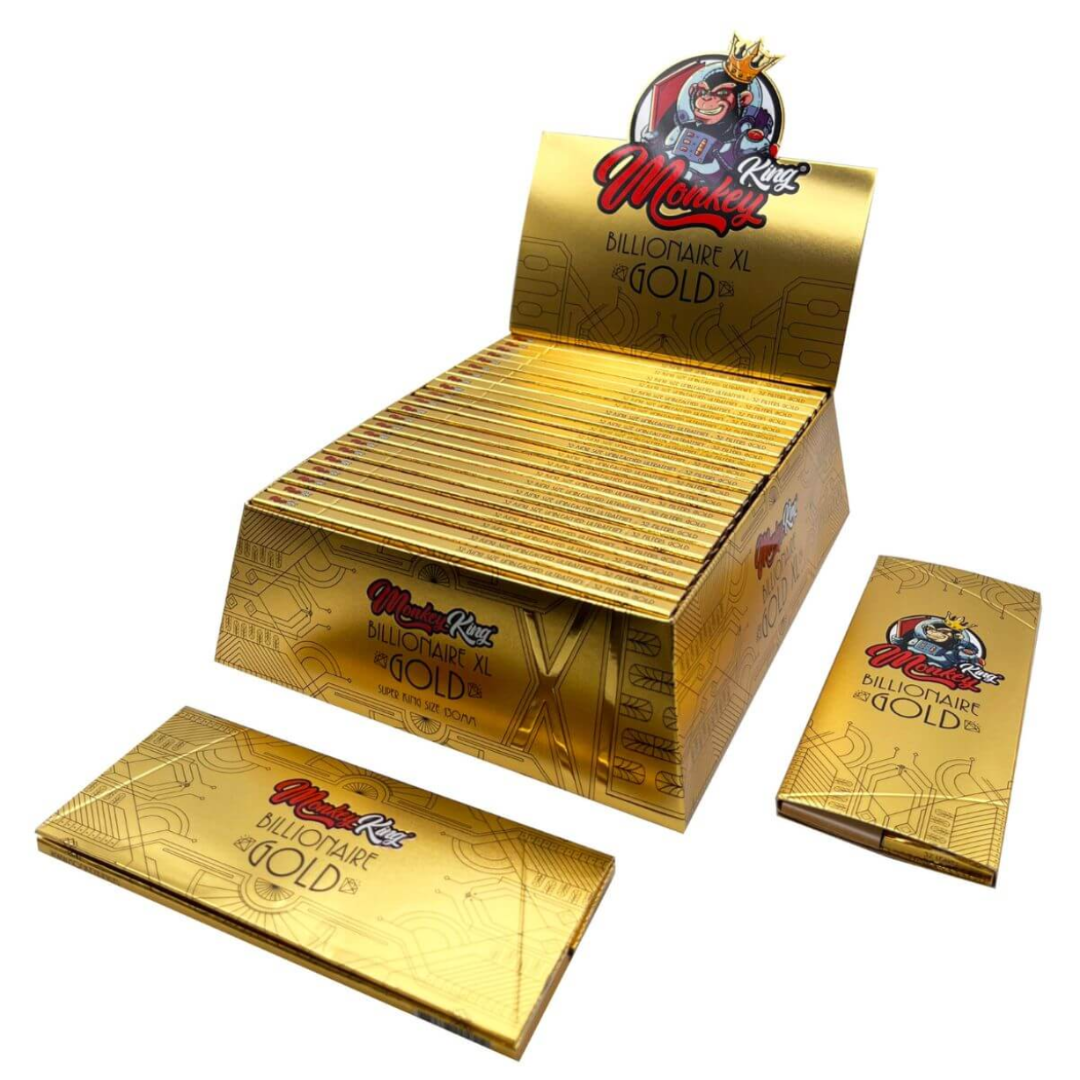 Gold Monkey King XL papirky s filtry a podložkou