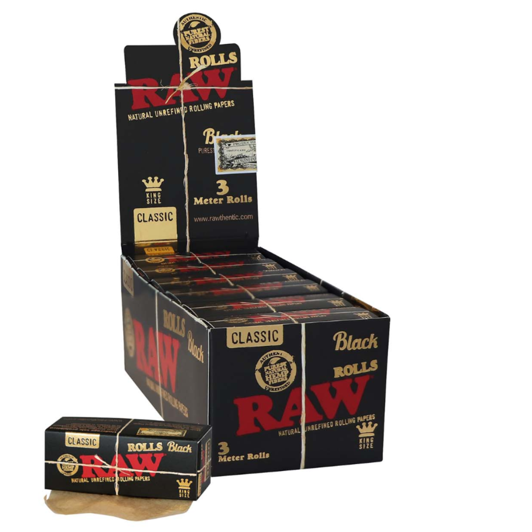 Raw black rolls 3m