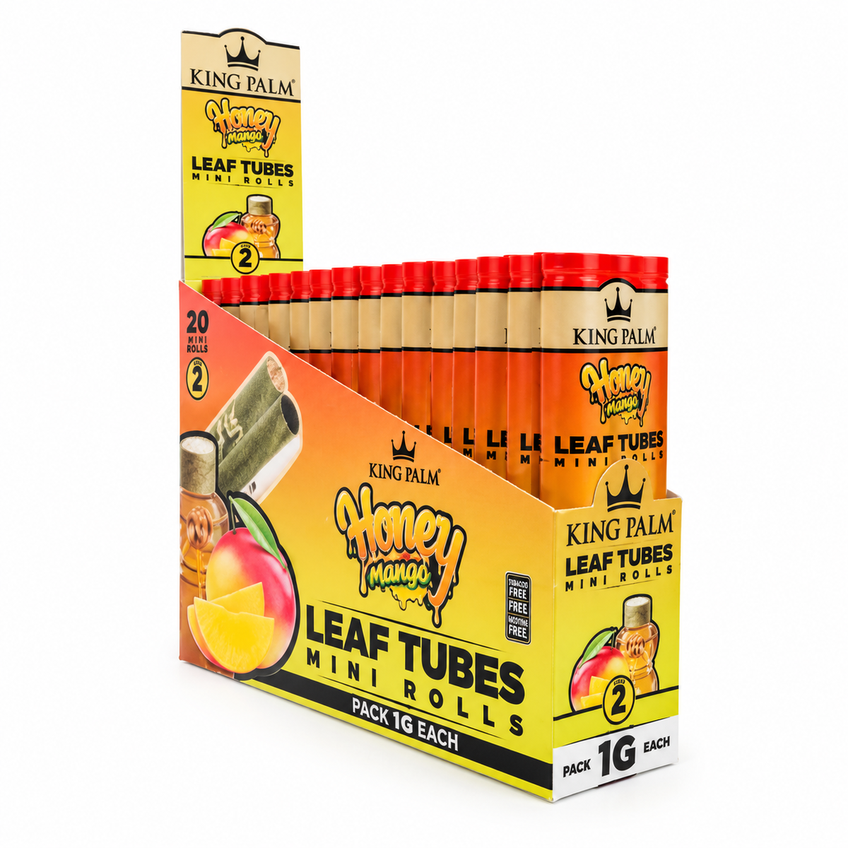 King Palm Mini Honey Mango – ochucené listové dutinky, 2 ks