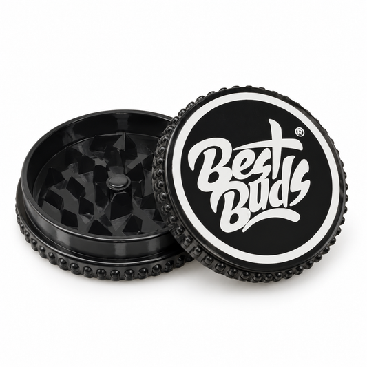 Best Buds Razor 55 mm – otevřená drtička s detailem zubů