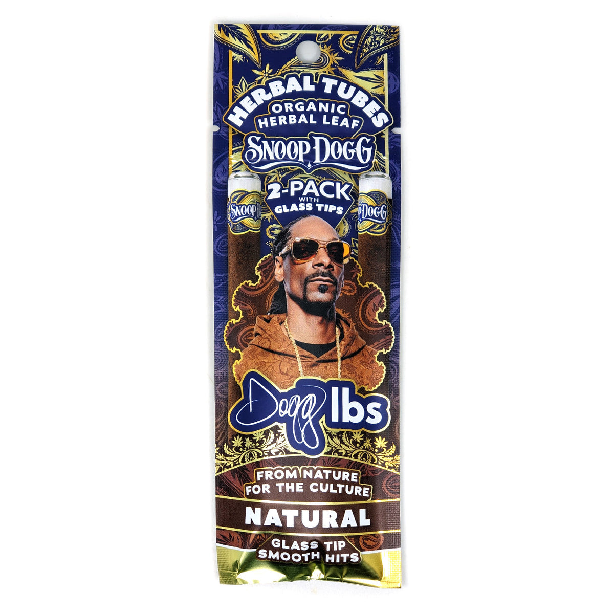 Dogg Lbs × Snoop Dogg Natural – jedno balení se 2 dutinkami a skleněnými náustky
