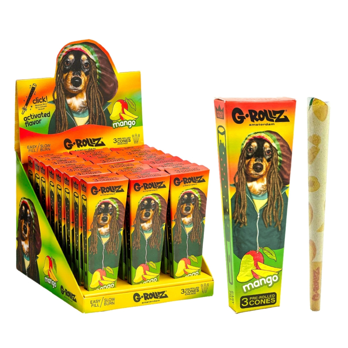 Předbalené dutinky G-Rollz Pets 'Mango' klikací