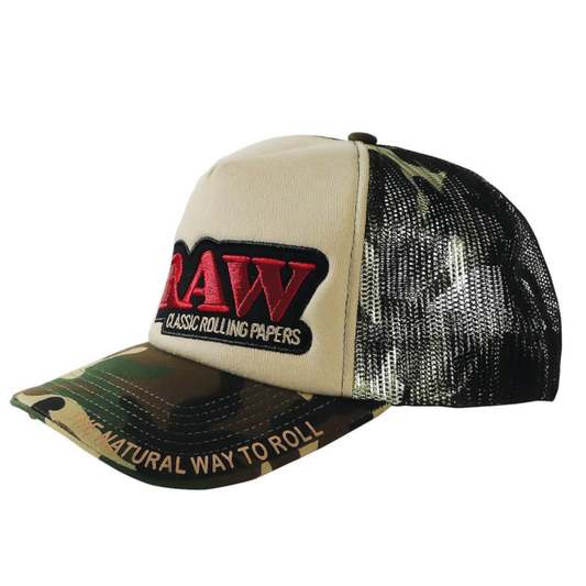 RAW Camo Trucker Hat with Poke se siťkou
