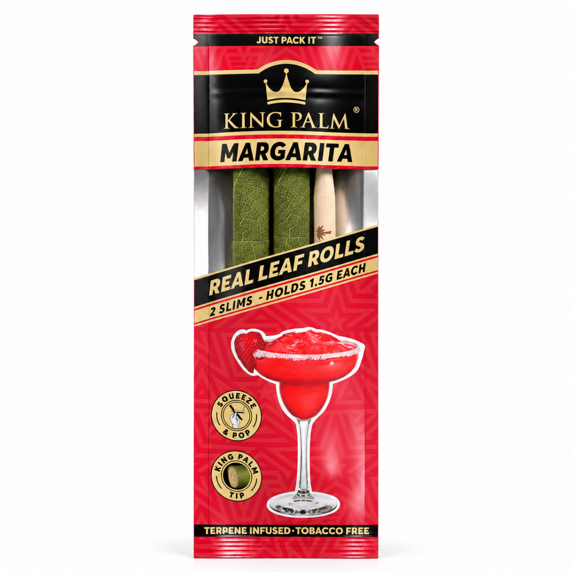 King Palm Slim Margarita – přírodní listové rolky, 2 ks