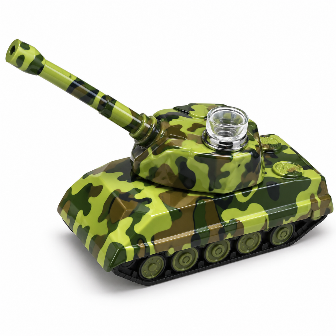 Drtička a dýmka Tank 2v1 – zelený maskáč