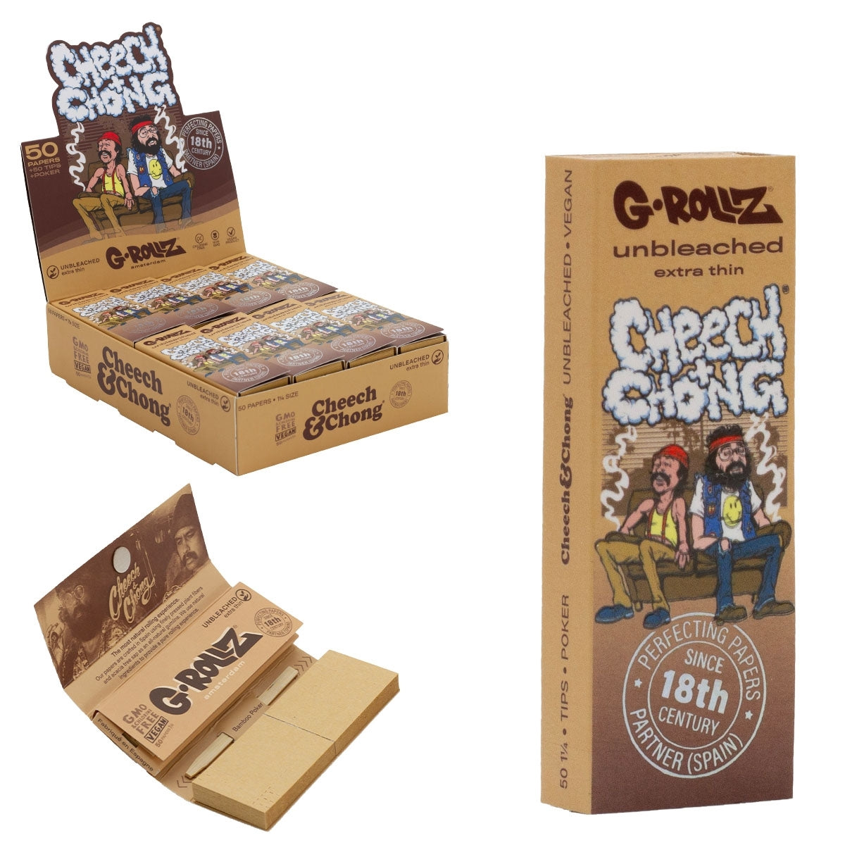 Dodavatelský displej G-Rollz Cheech & Chong Sofa – ukázka řady; produkt se prodává po jednom balení
