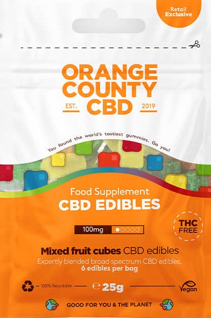 Orange County CBD Mixed Fruit Cubes 100mg