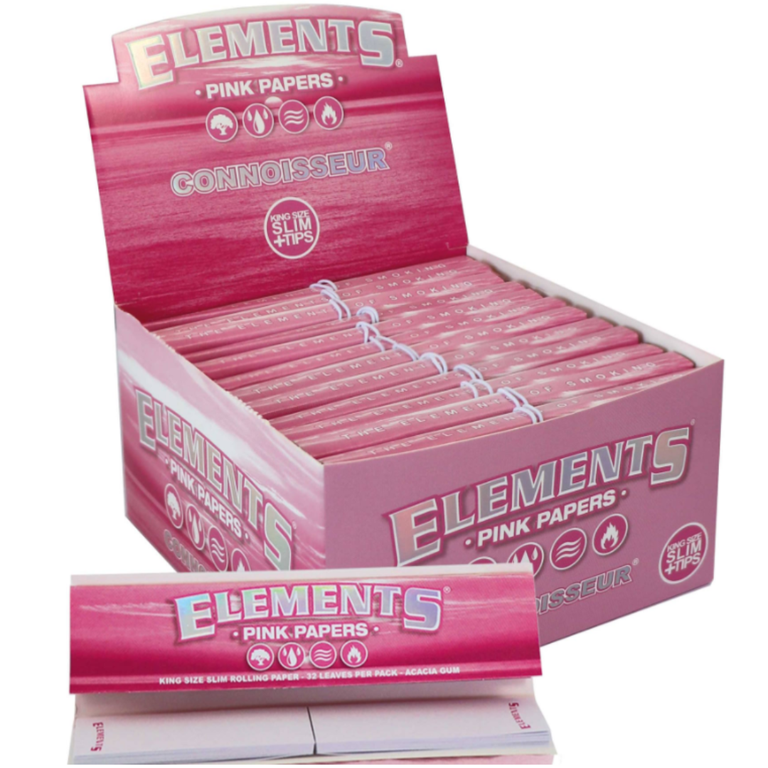 ELEMENTS PINK CONNOISSEUR - KS SLIM + TIPS