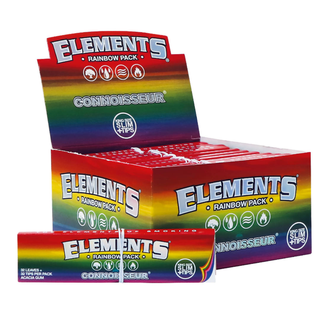 ELEMENTS RAINBOW CONNOISSEUR - KS SLIM + TIPS