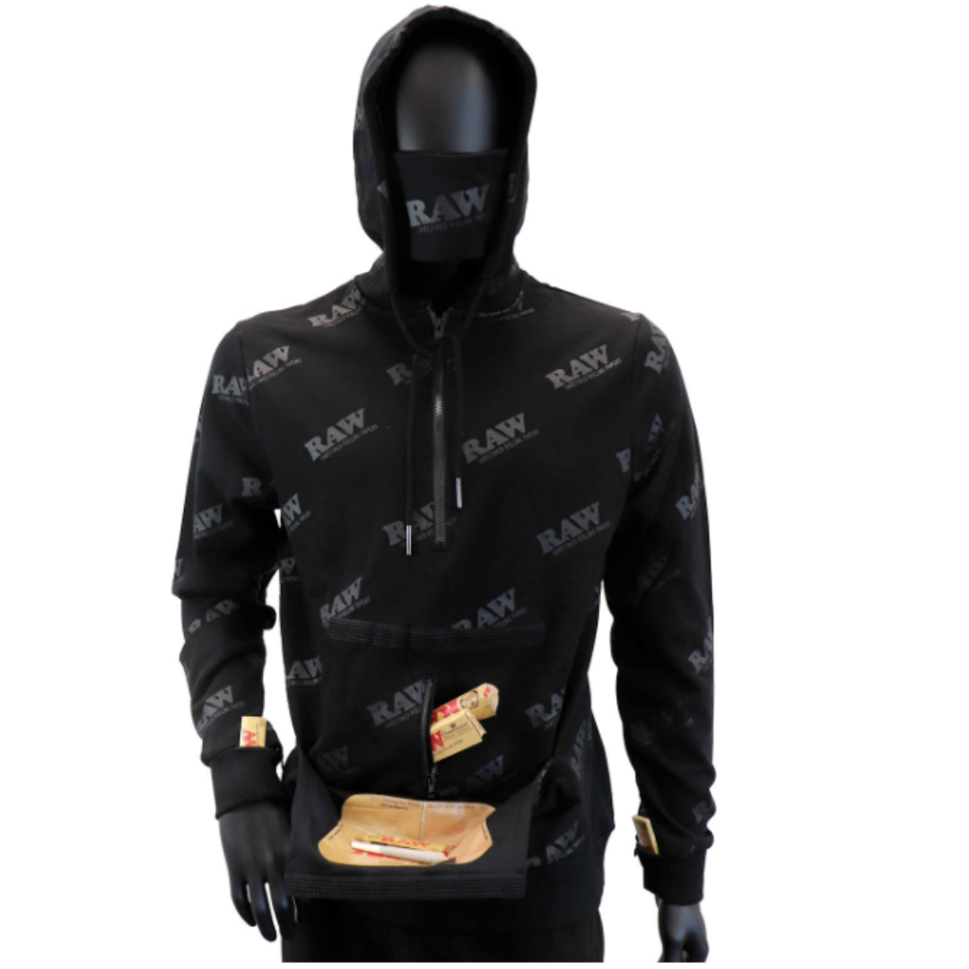 Multifukční mikina raw černá XL