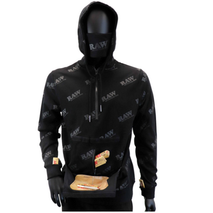 Multifukční mikina raw černá XL