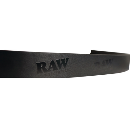 Raw pásek černý se stříbrnou sponou 100cm