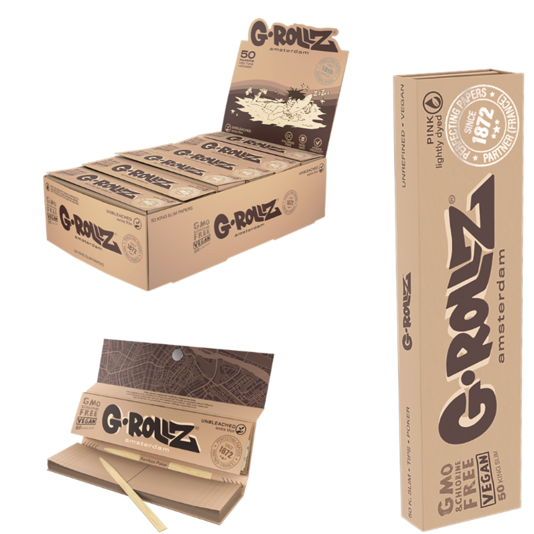 G-Rollz KS Nebělené extra tenké papírky s filtry