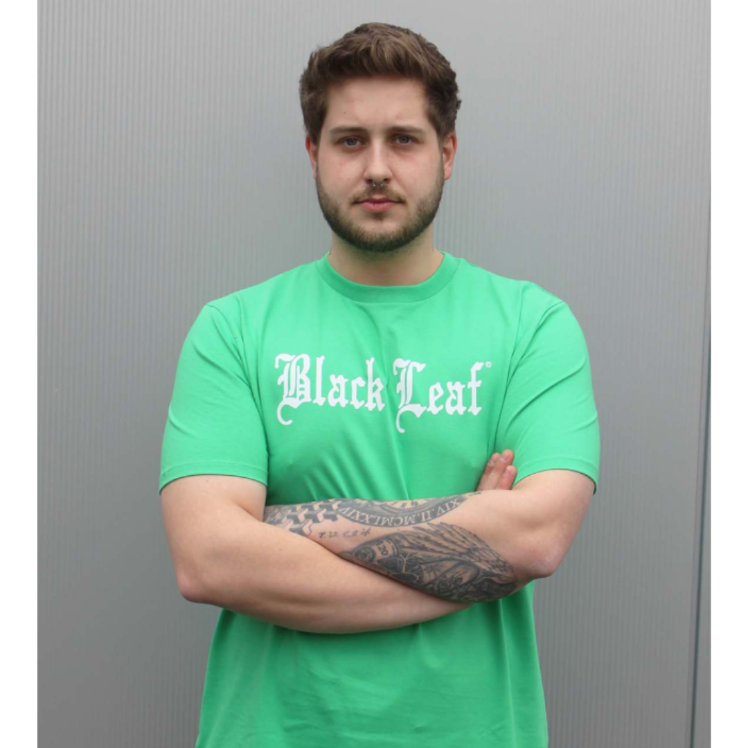 Black leaf tričko L