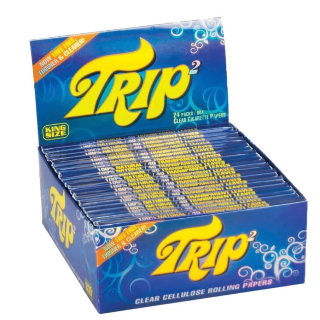 Trip průhledné tenké rolovací papírky King Size