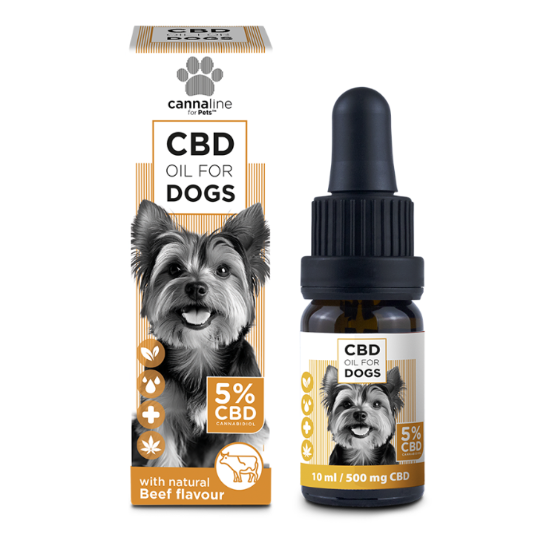 Cbd 5% olej pro psy hovězí příchuť