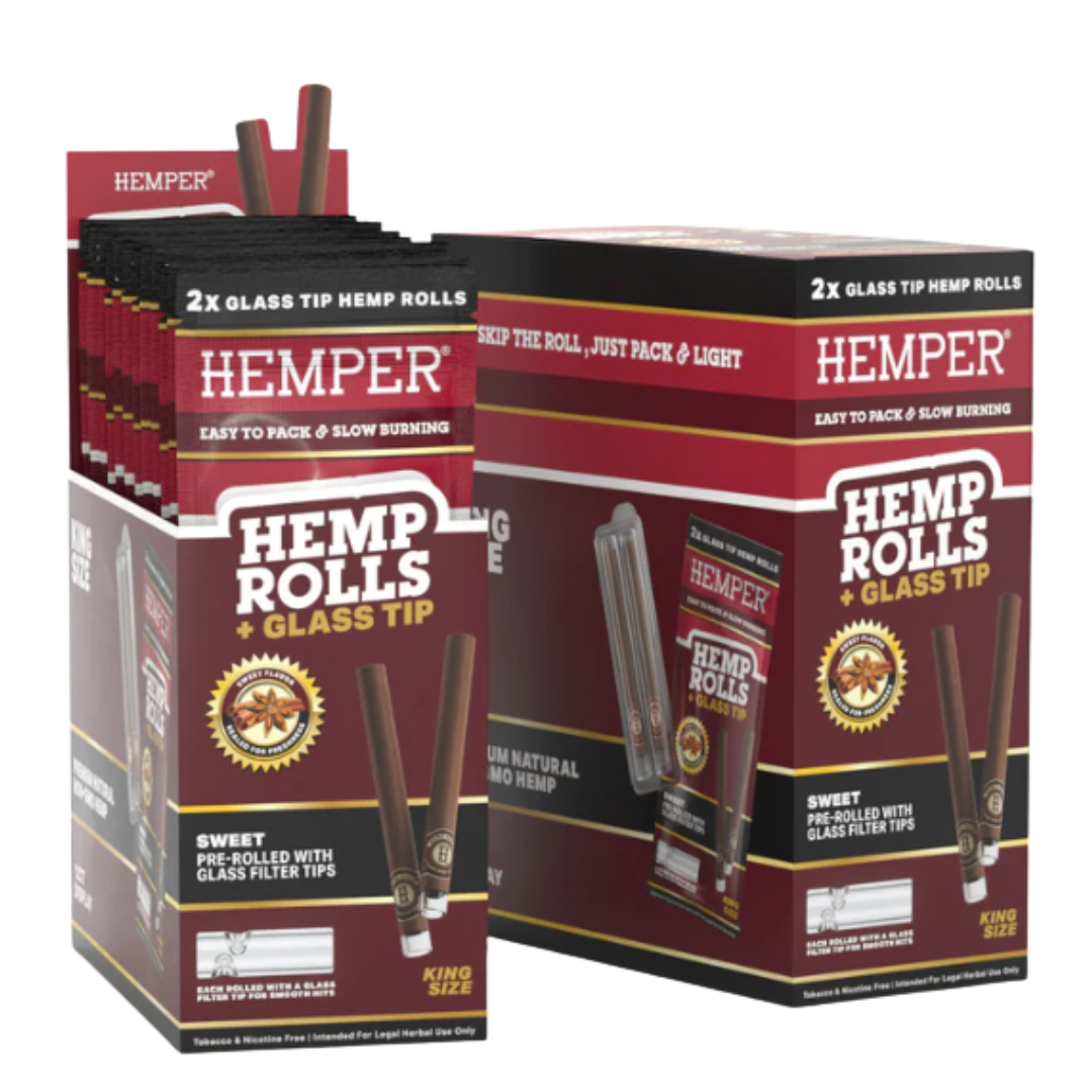 Hemper blunty sweet (skořice.badyán) se skleněným filtrem