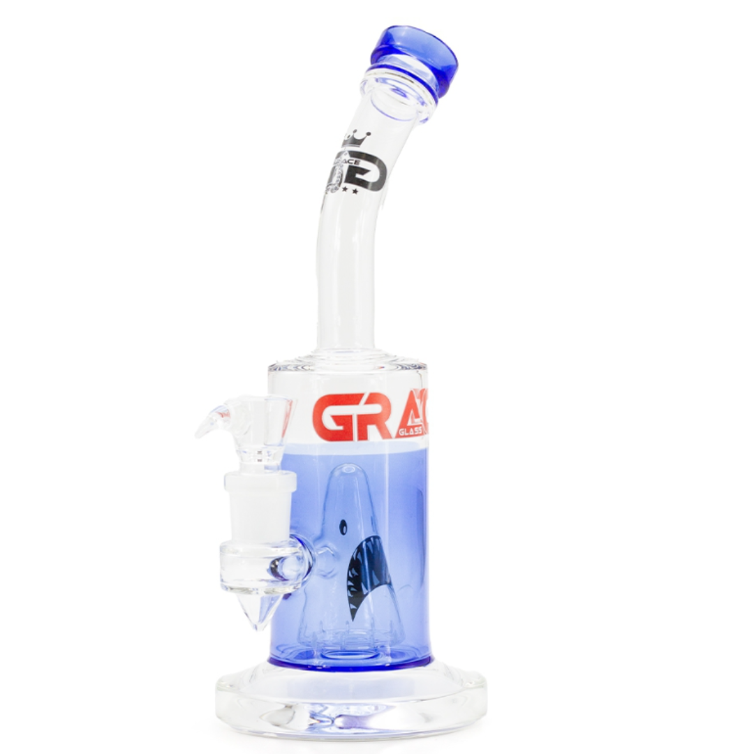Grace Glass Bong Shark Attack (oceánově modrá) 27.5cm