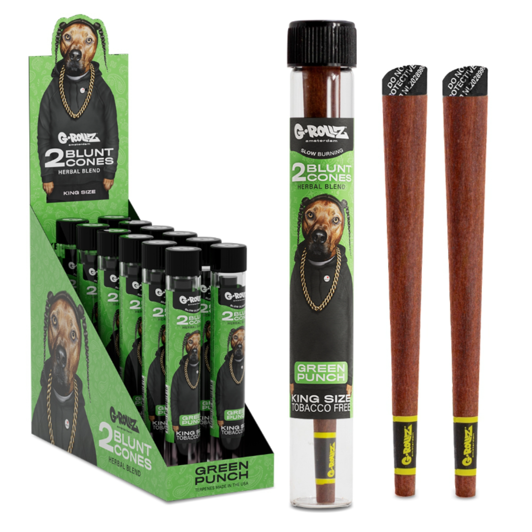 G-Rollz blunty s terpeny 'The Dog' 'Green Punch'