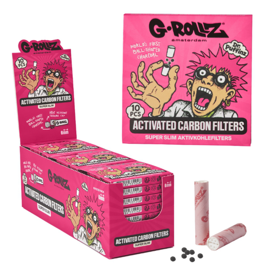 G-Rollz Filtry s aktivním uhlím - Ø6 mm růžové