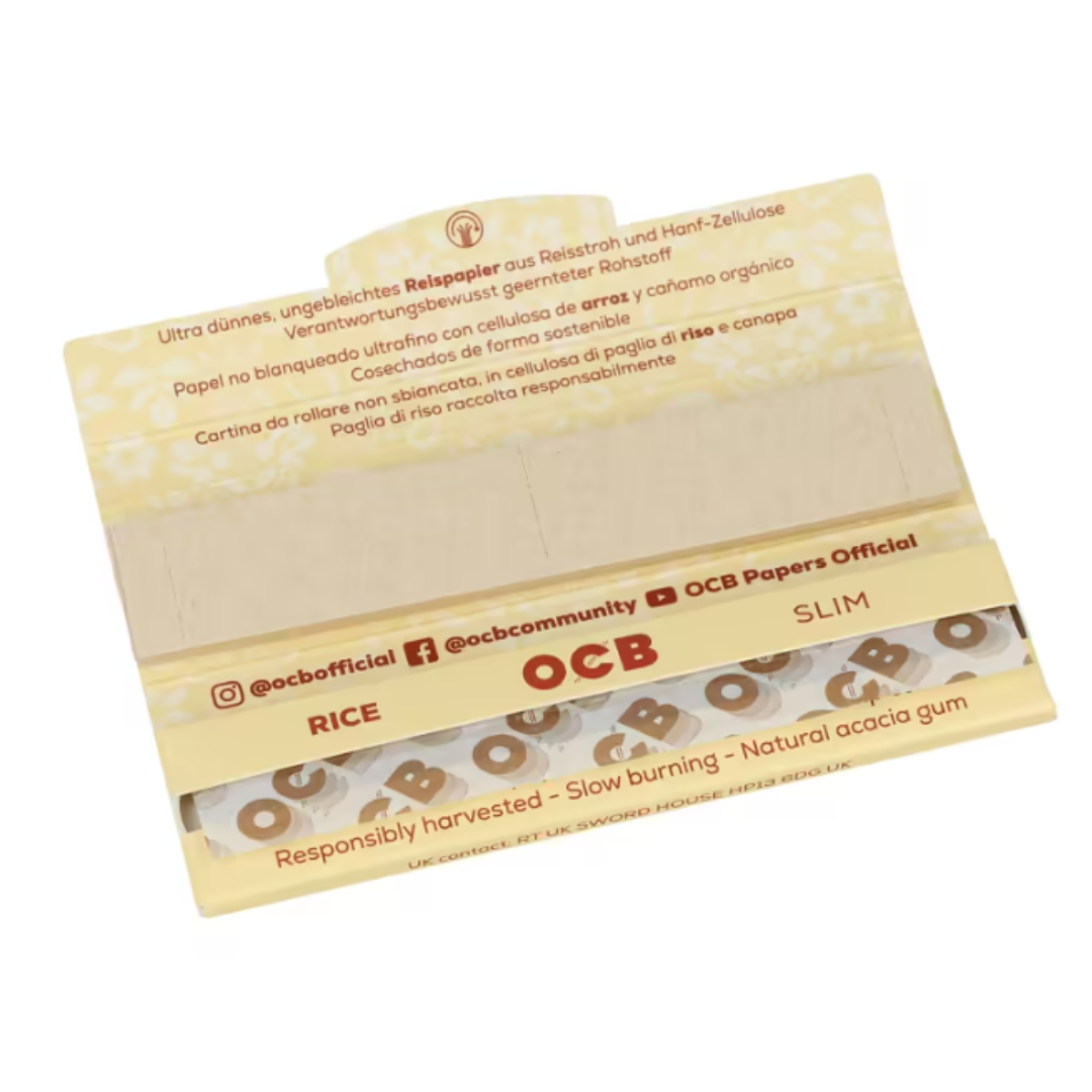 Papírky OCB Slim RICE+Filters