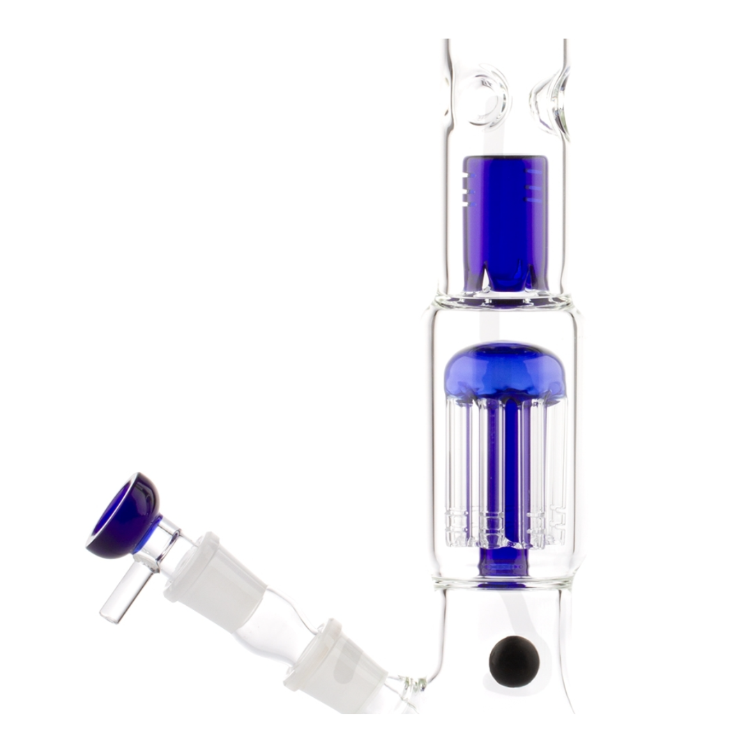 Grace Glass bong modrý shotgun 35cm