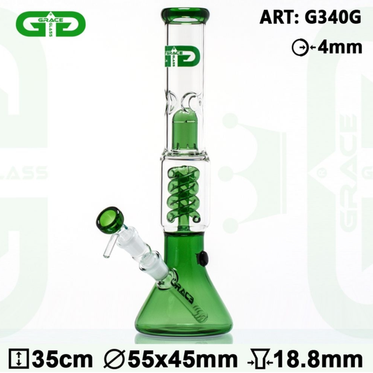Grace Glass green boys s perkolací 35cm