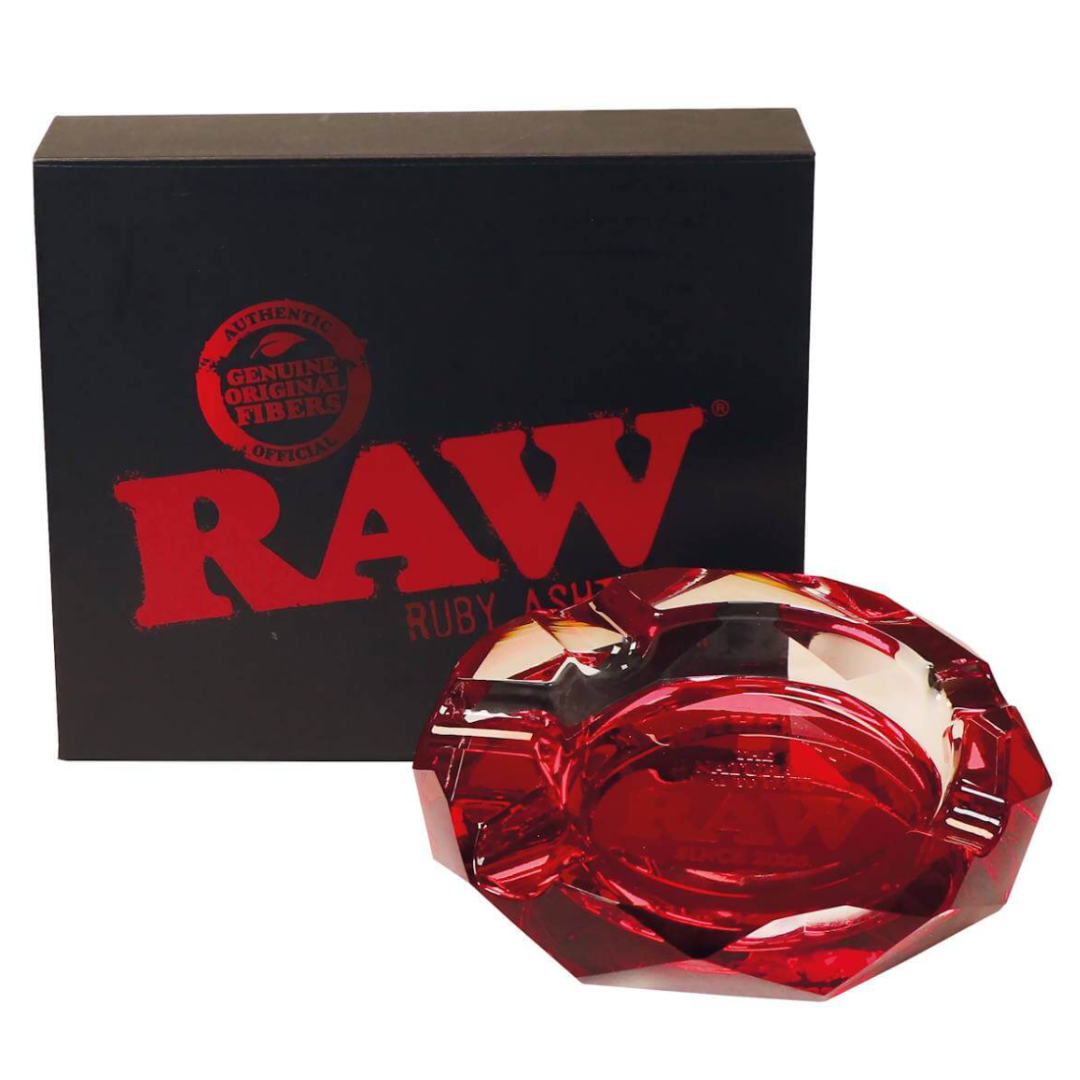 Raw ruby skleněný popelník