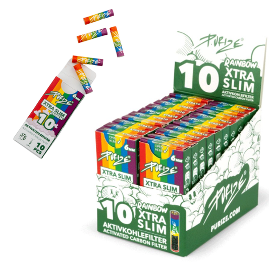 Purize uhlíkové filtry duhové  6mm. 10ks