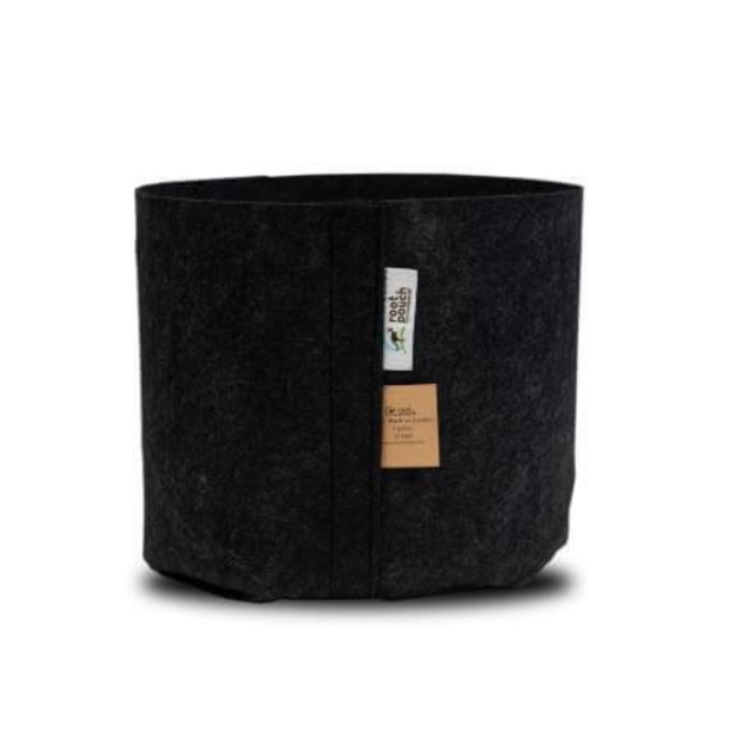 ROOT POUCH BLACK - Textilní květináč, 3,8l
