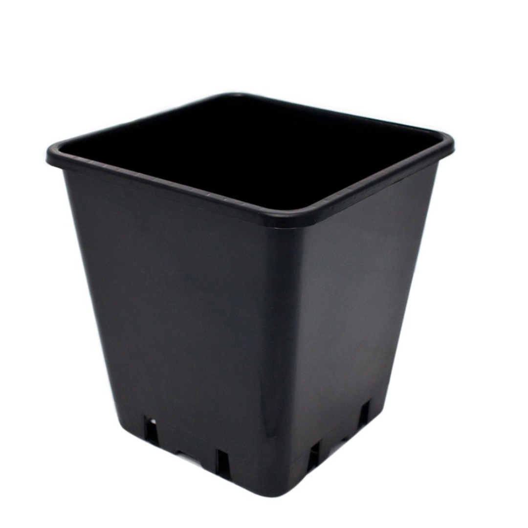 TEKU čtyřhranný květináč, 15x15x20cm, objem 3,5l, tvrdý plast