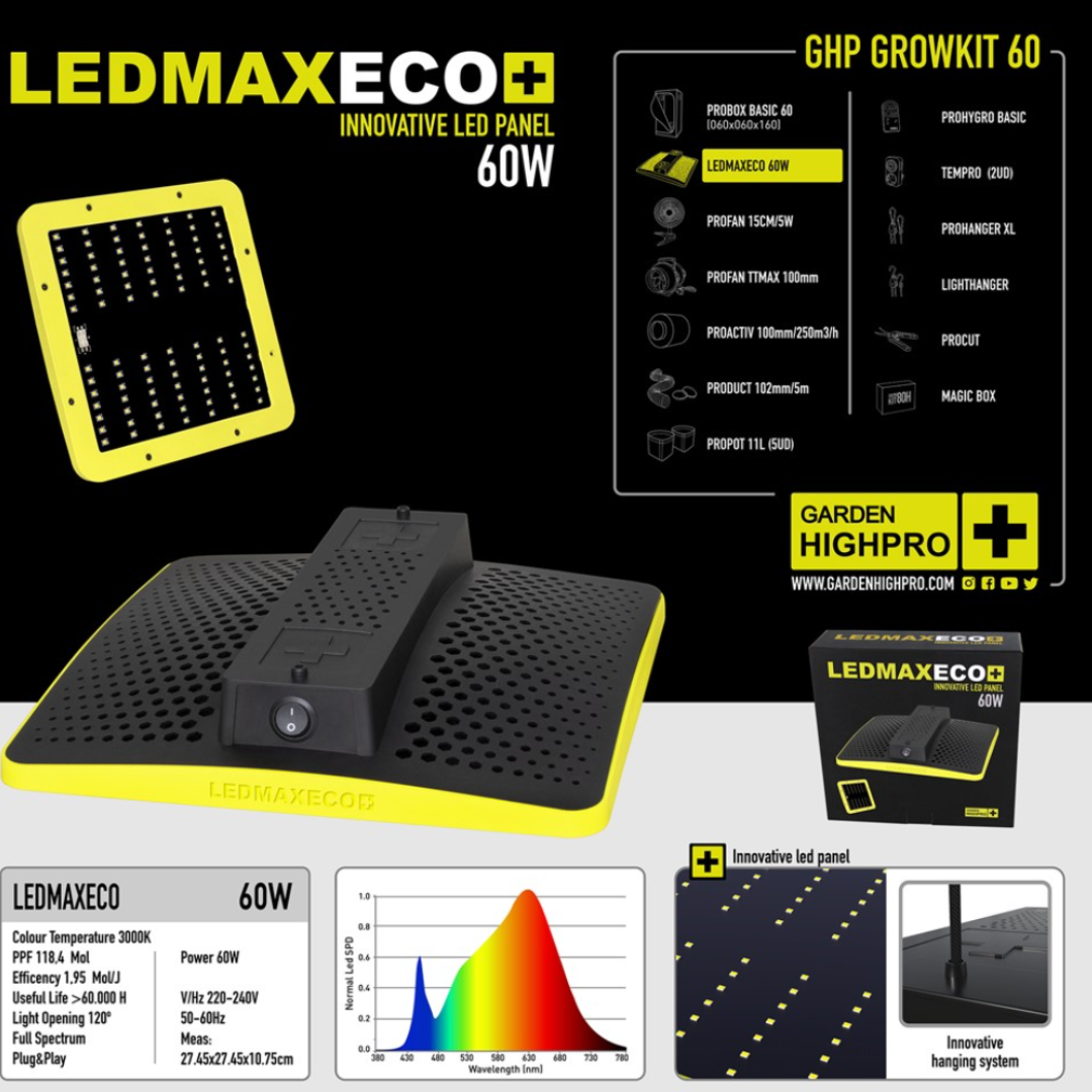 GARDEN HIGH PRO GROWKIT60 - Pěstební komplet 60x60x160cm