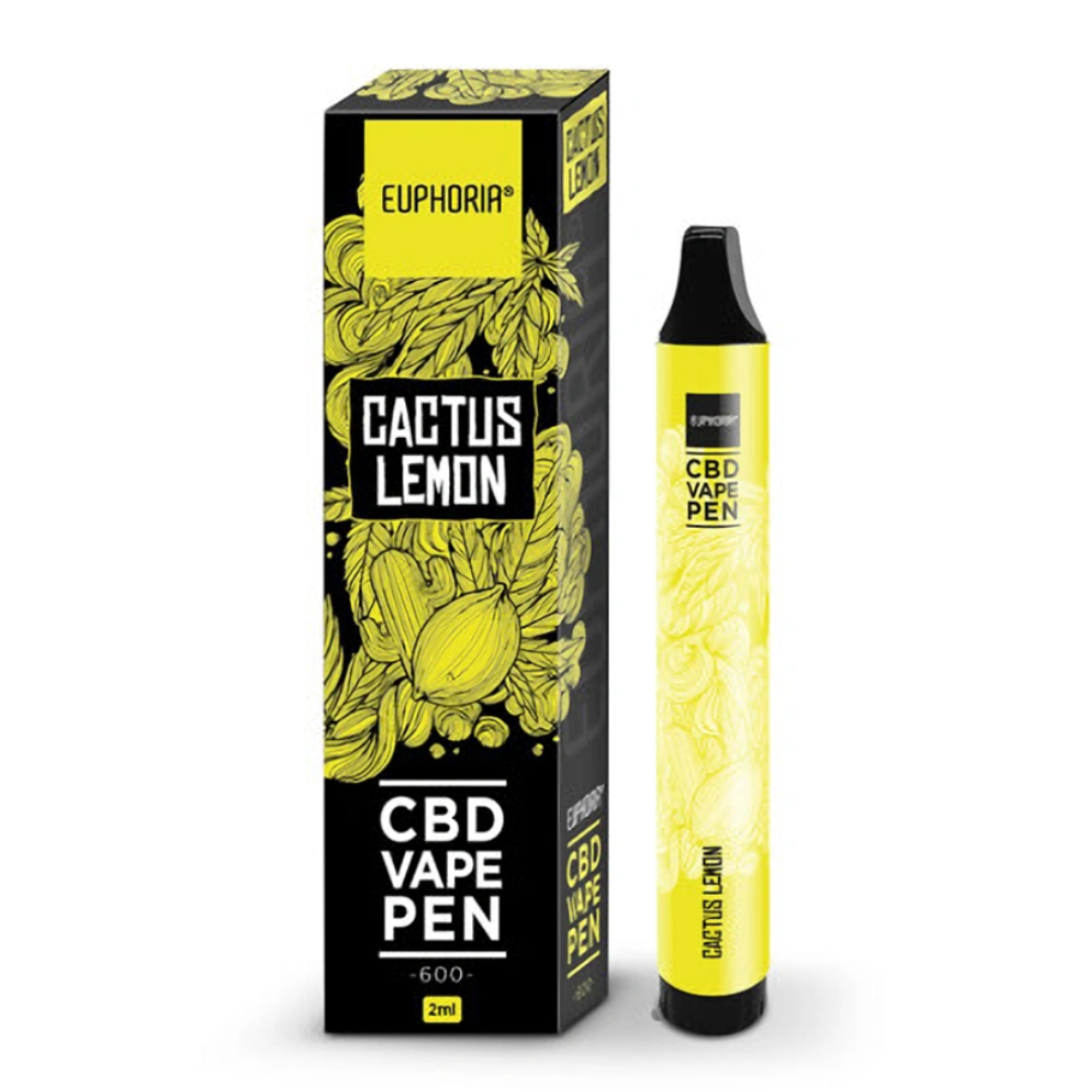 Euphoria CBD Jednorázové Vape Pen Cactus Lemon, 2 ml