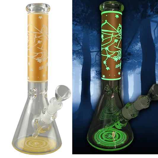 Bong žlutý střelec 35cm svítí ve tmě