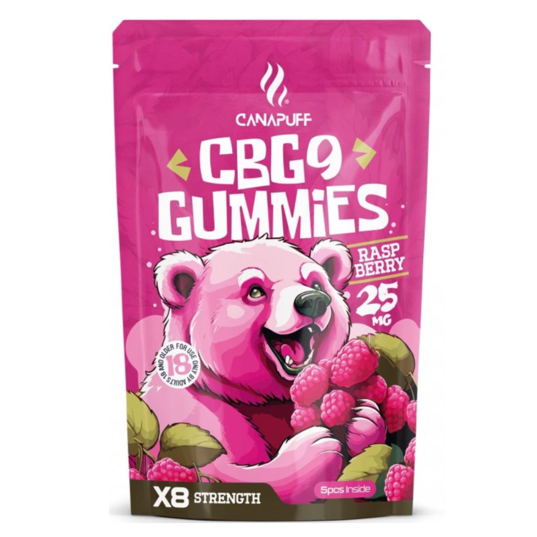Raspberry - CBG9 Gummies - Canapuff