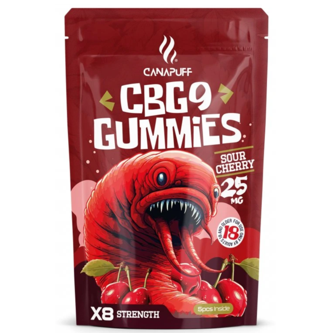 Sour Cherry - CBG9 Gummies - Canapuff