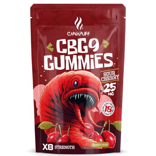 Sour Cherry - CBG9 Gummies - Canapuff