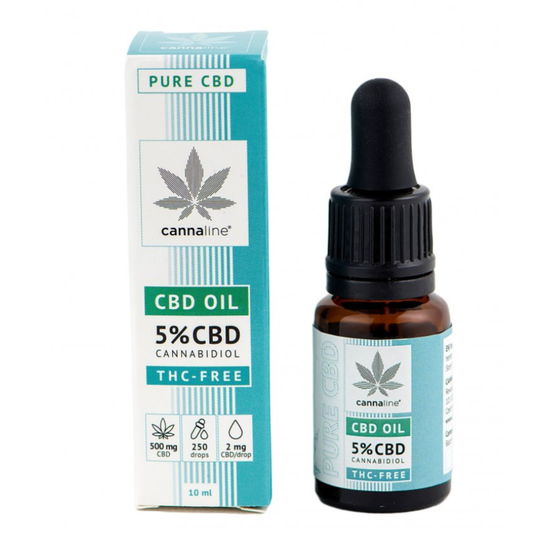 CANNALINE CBD Konopný olej BEZ THC 5%, 500 mg, 10 ml