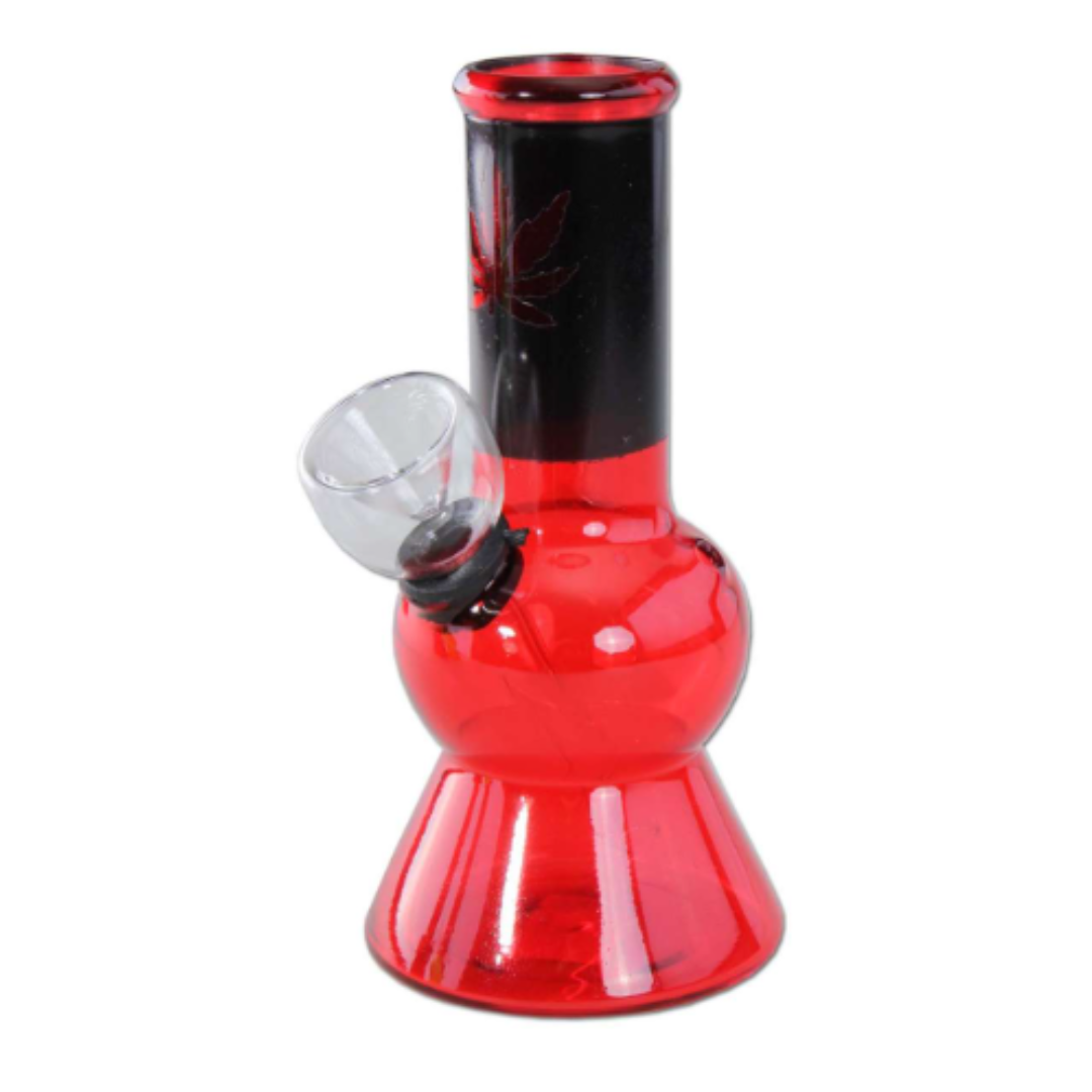 Mini bong červeno-černý 13,6cm
