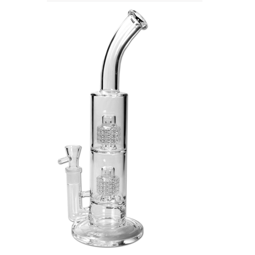 BLAZE Glasbong 2x bubnový perkolator 40cm