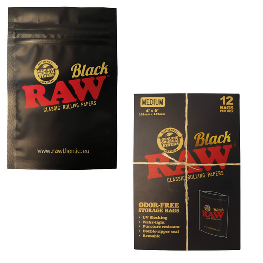 Doypack Raw černý 12ks, 10*15cm