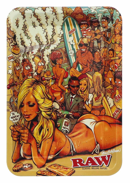 RAW x RJB Summer Beach Metal Rolling Tray Mini