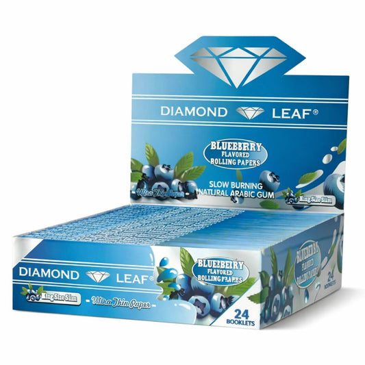 Diamond Leaf Blueberry King Size Slim – ochucené papírky