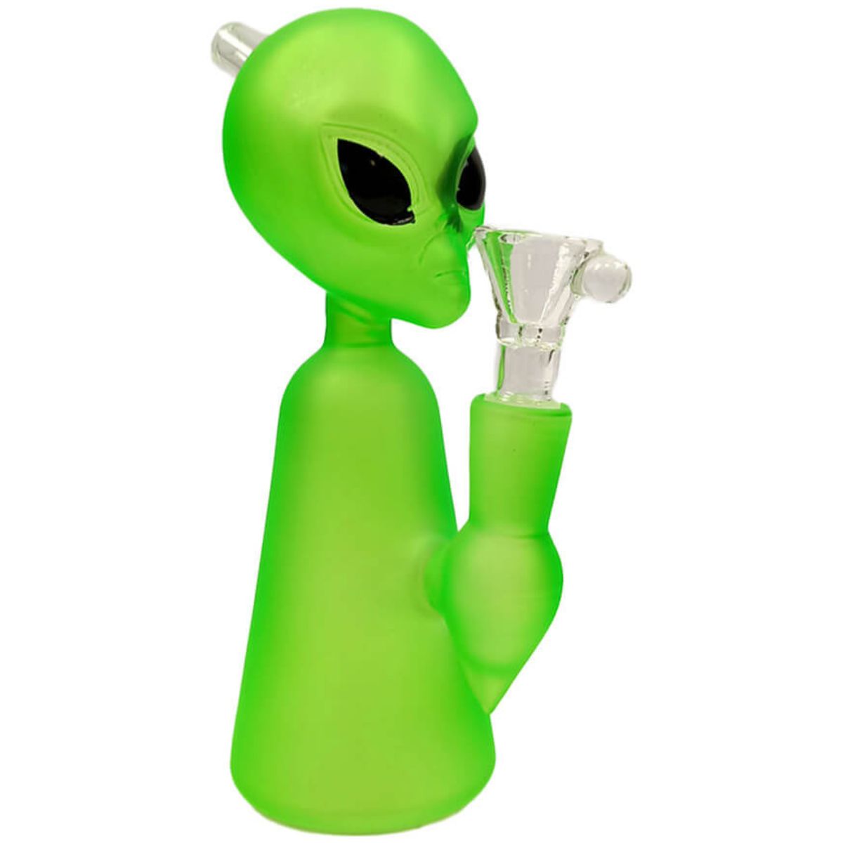 Black Sheep Alien – zelený skleněný bong 17 cm, přední pohled