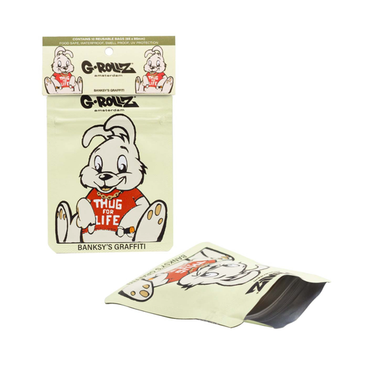 Doypack G-Rollz | Banksy's Graffiti 'Thug for Life' 65x85mm/10ks